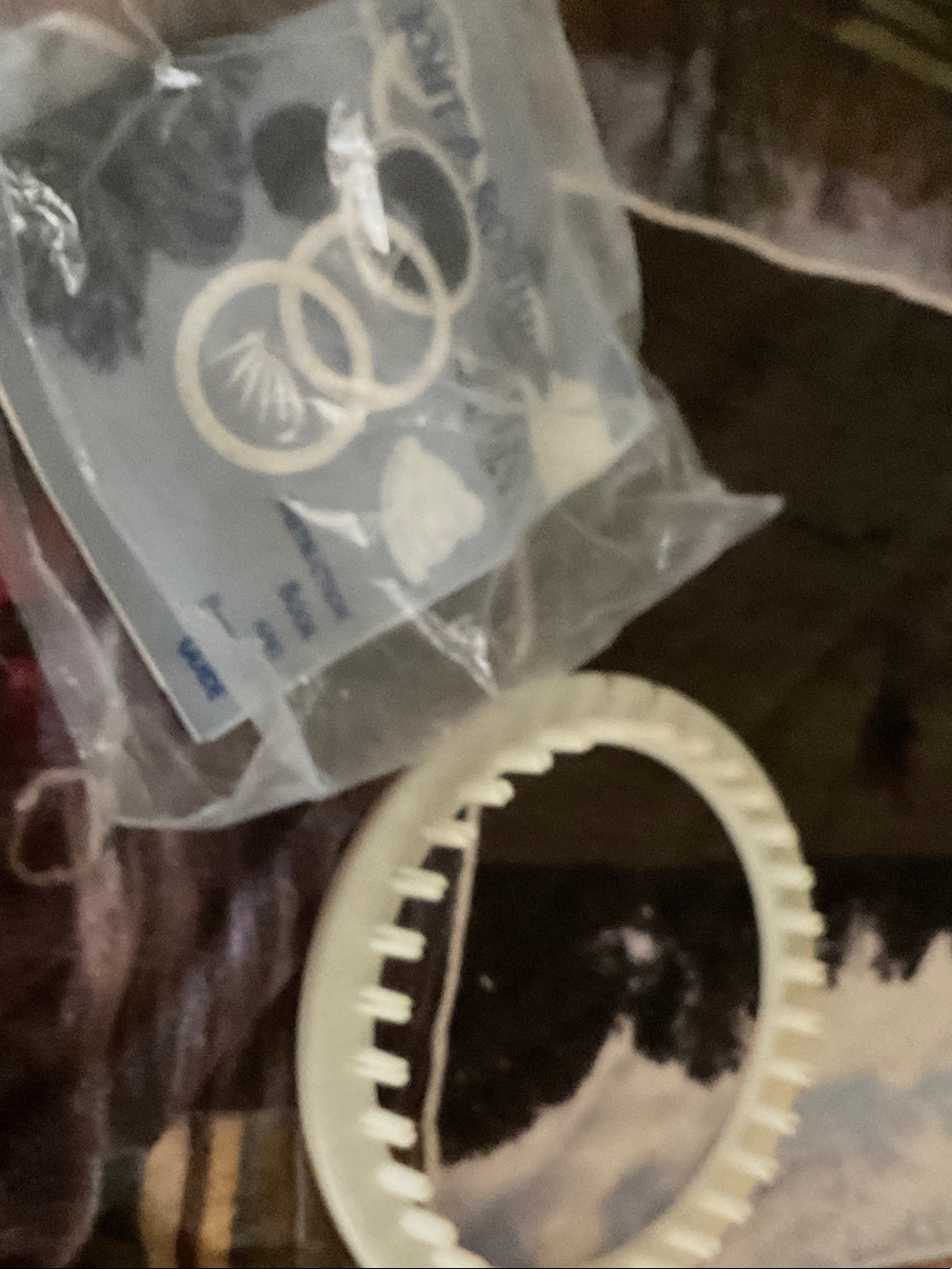 Neutral Cream Resin Fiber Art Ring for Macramé and Wall Hangings
